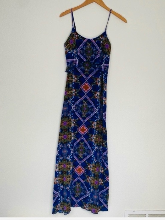 Xhilaration Dresses & Skirts - 3/$25 Xhilaration Junior Blue Paisley Maxi Dress Size Small Boho Hippie Vacation